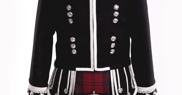 Gabardine Scots Guards Style Doublet Castellated Shoulder Shells